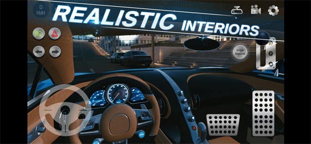 Nội thất xe chân thực và chi tiết