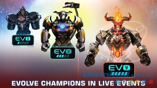 Giành vị trí quán quân trong các sự kiện trực tiếp của Real Steel cho iOS