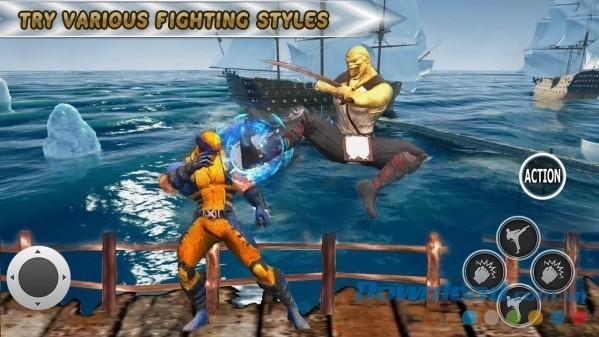 Game hành động đấu võ thuật đặc sắc Real Superhero Kung Fu Fight Champion cho Android