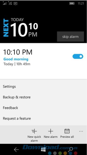 Các lựa chọn trong ứng dụng