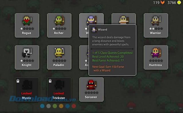 Các lớp nhân vật của Realm of the Mad God