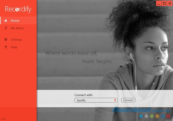 Recordify là ứng dụng tải nhạc miễn phí trên Spotify