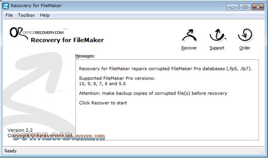 Recovery for FileMaker