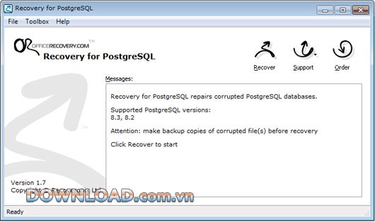 Recovery for PostgreSQL