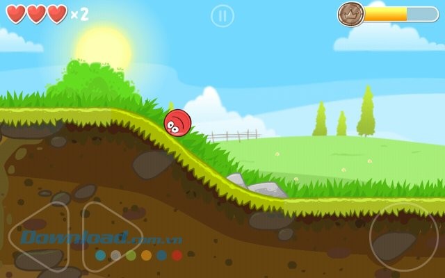 Giao diện màn chơi game Red Ball 4