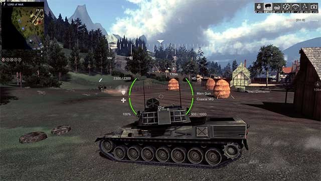 Khu vực chiến đấu được thiết kế riêng cho các trận chiến bộ binh, xe cộ và hàng không