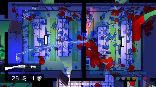 Ngắm nhìn các hiệu ứng đẹp mắt trong game hành động bắn súng Redie cho máy tính và Linux