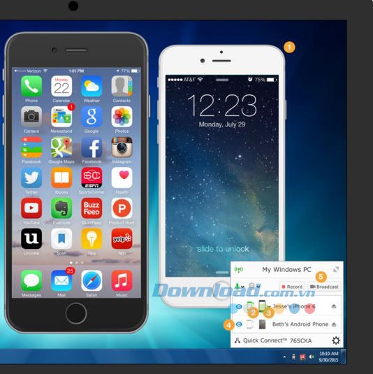 Các lựa chọn với thiết bị kết nối