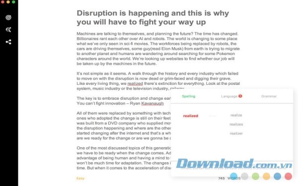 Giao diện người dùng trực quan của Refly Editor cho Mac