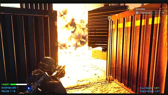 Bắn súng tiêu diệt sinh vật đột biến và robot trong game Regain Earth