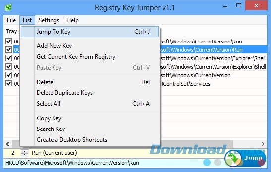 Công cụ quản lý registry key