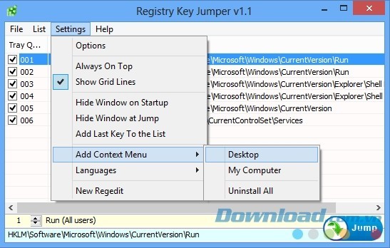 Phần Setting thiết lập cấu hình công cụ trên máy tính