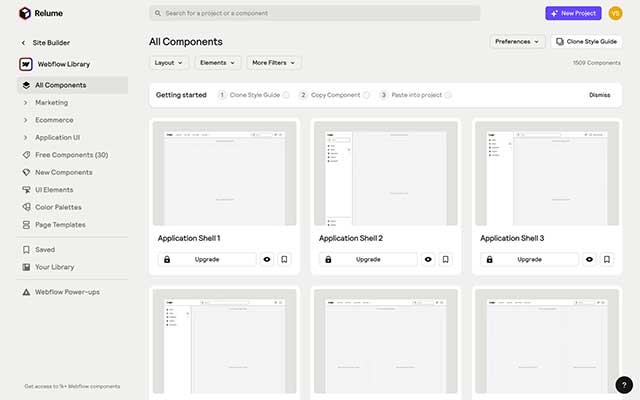 Hàng nghìn thành phần UI/UX thiết kế sẵn