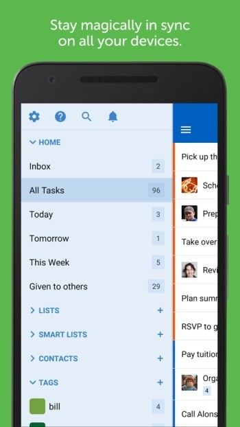 Đồng bộ danh sách công việc trên nhiều thiết bị cài Remember The Milk