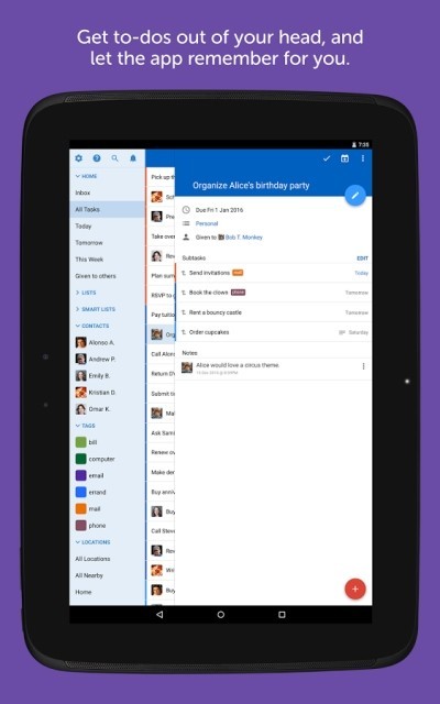 Quản lý công việc cực dễ nhìn với Remember The Milk trên tablet