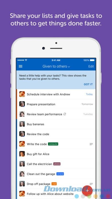 Chia sẻ danh sách