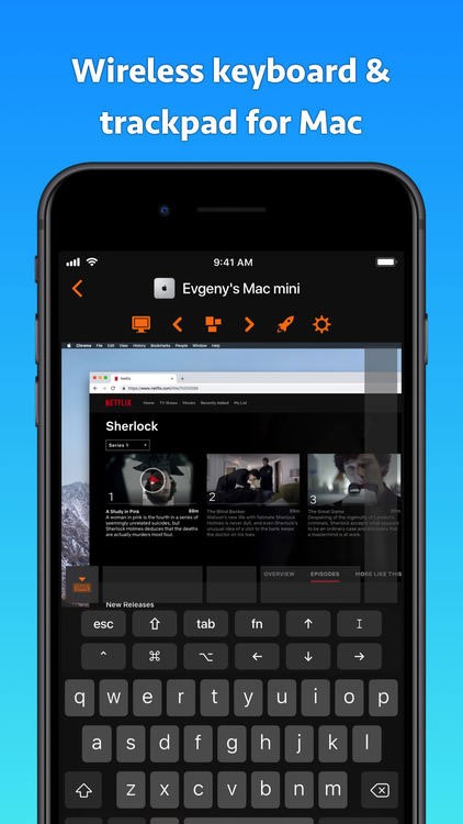 Remote Control for Mac như một bàn phím không dây và bàn di chuột cho Mac