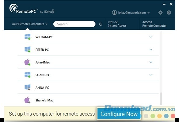 Hỗ trợ điều khiển nhiều máy tính với cấu hình đơn giản
