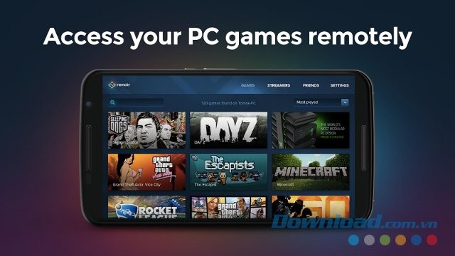 Truy cập và chơi game PC từ xa