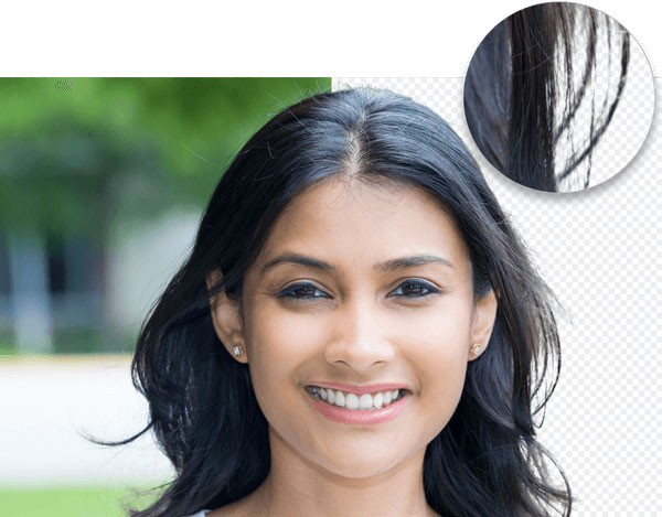 Remove.bg xử lý tốt các chi tiết khó như tóc