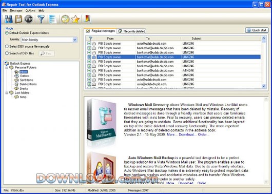 Outlook Express Repair Tool