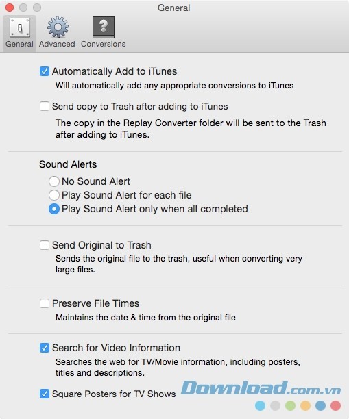 Cấu hình Replay Converter cho Mac