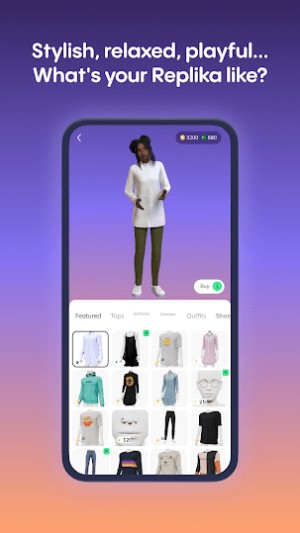 Chọn phong cách ăn mặc cho Replika