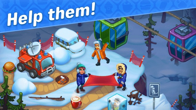 Giúp đỡ người dân trong thị trấn với các vấn đề khác nhau trong game Rescue Dash