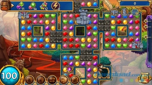 Giao diện chính của game nối hình Rescue Quest Gold cho máy tính và Mac