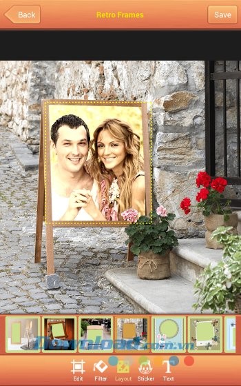 Retro Frames cung cấp nhiều khung ảnh đẹp