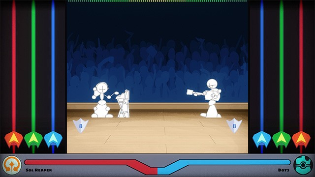 Rhythm Brawl đưa bạn vào đấu trường âm nhạc sôi động, cạnh tranh dữ dội