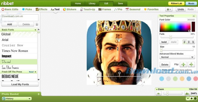 Chèn text vào ảnh