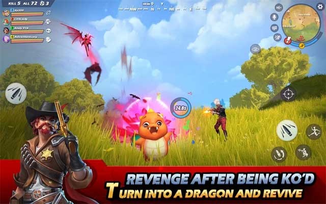 Bạn sẽ biến thành rồng và được hồi sinh nếu có thể cầm cự lâu hơn 15 giây