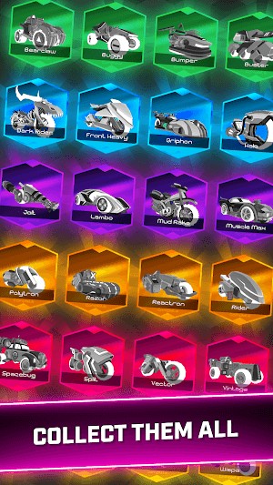 Thu thập nhiều chiếc xe khác nhau