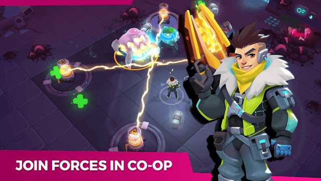 Tham gia các trận chiến co-op sôi động trong game Riftbusters