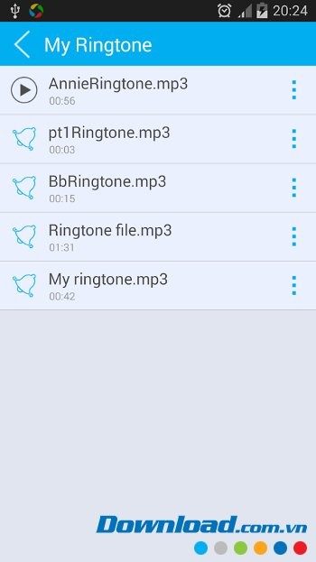Ringtone Maker Mp3 Editor với giao diện chọn nhạc chuông