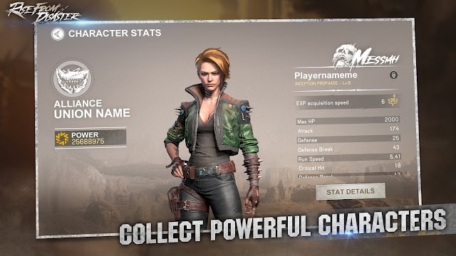 Thu thập nhân vật mạnh mẽ chiến đấu cùng bạn trong game Rise from Disaster