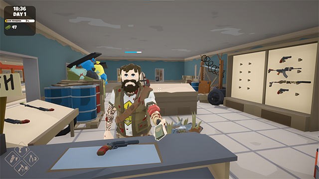 Bán vũ khí cho những người sống sót và góp phần bảo vệ thị trấn khỏi bè lũ zombie