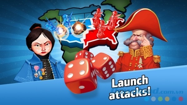 Phát động cuộc tấn công quy mô lớn trên Risk: Global Domination cho Android