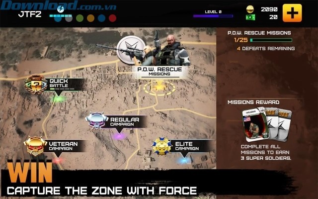 Giành lấy các vùng đất bằng lực lượng mạnh mẽ của bạn