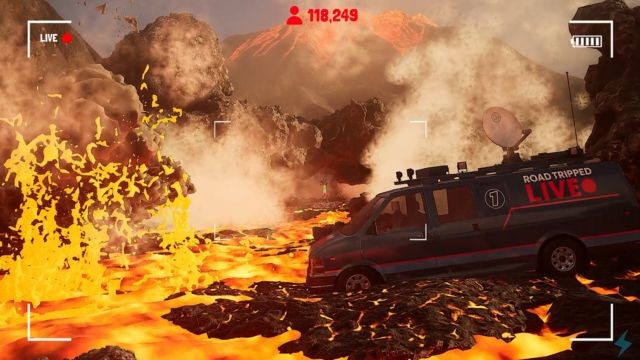 Lái xe, săn tin và livestream hỗn loạn, bùng nổ trong game Road Tripped LIVE