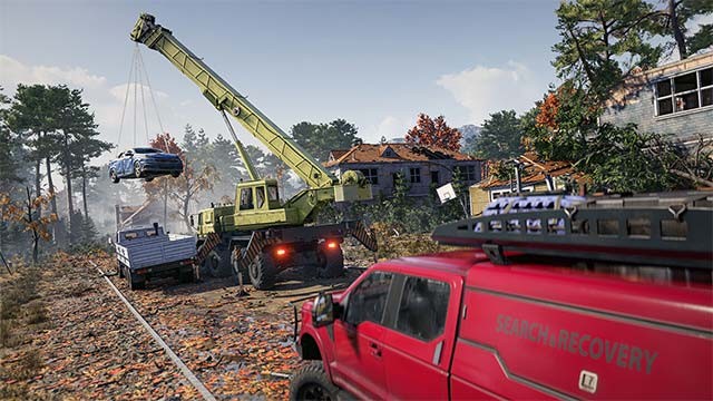 Sử dụng máy móc và phương tiện chuyên dụng trong khi dọn dẹp hiện trường và khôi phục công trình