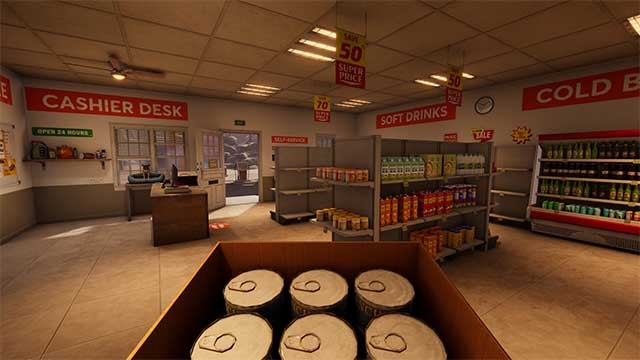 Đặt đồ và sắp xếp các quầy hàng