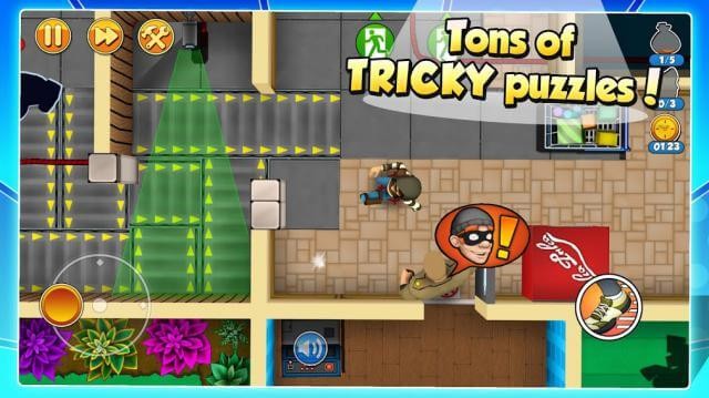 Vô số câu đố hack não dành cho siêu trộm trong game Robbery Bob 2: Double Trouble