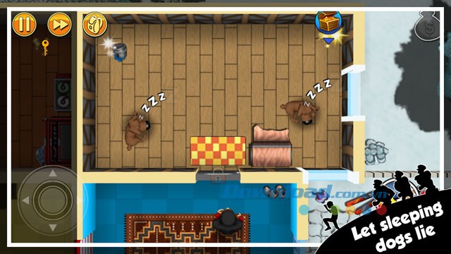 Giao diện chơi game Robbery Bob Free trên Android
