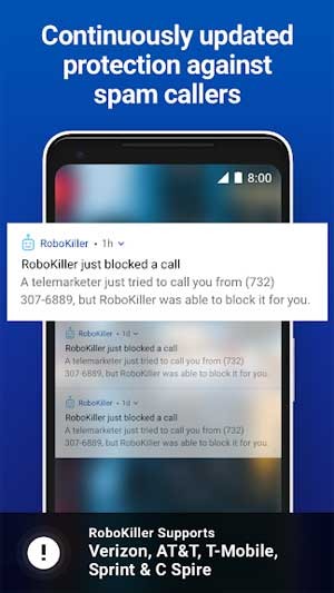 RoboKiller thường xuyên cập nhật để bảo vệ di động của bạn khỏi những cuộc gọi rác