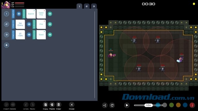 Lựa chọn chiến thuật phù hợp trong Robot Master trên máy tính
