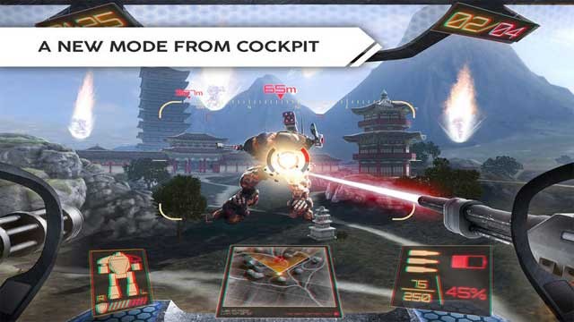 Game rô bốt đại chiến Robot Warfare cho phép người chơi thay đổi nhiều góc nhìn khác nhau