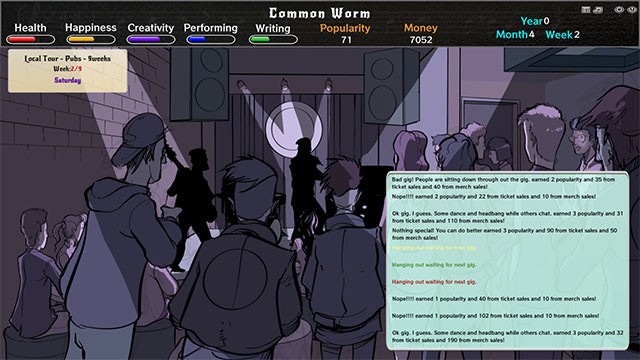 Tổ chức tour diễn, kiếm tiền và danh tiếng trong khi chơi Rockstar Life