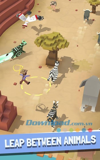 Tính năng trong game Rodeo Stampede trên Android